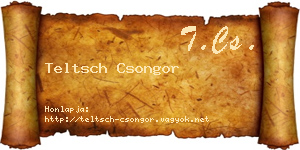 Teltsch Csongor névjegykártya